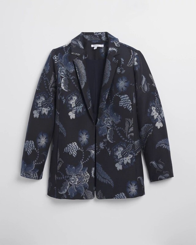 Floral Jacquard Blazer - image 5